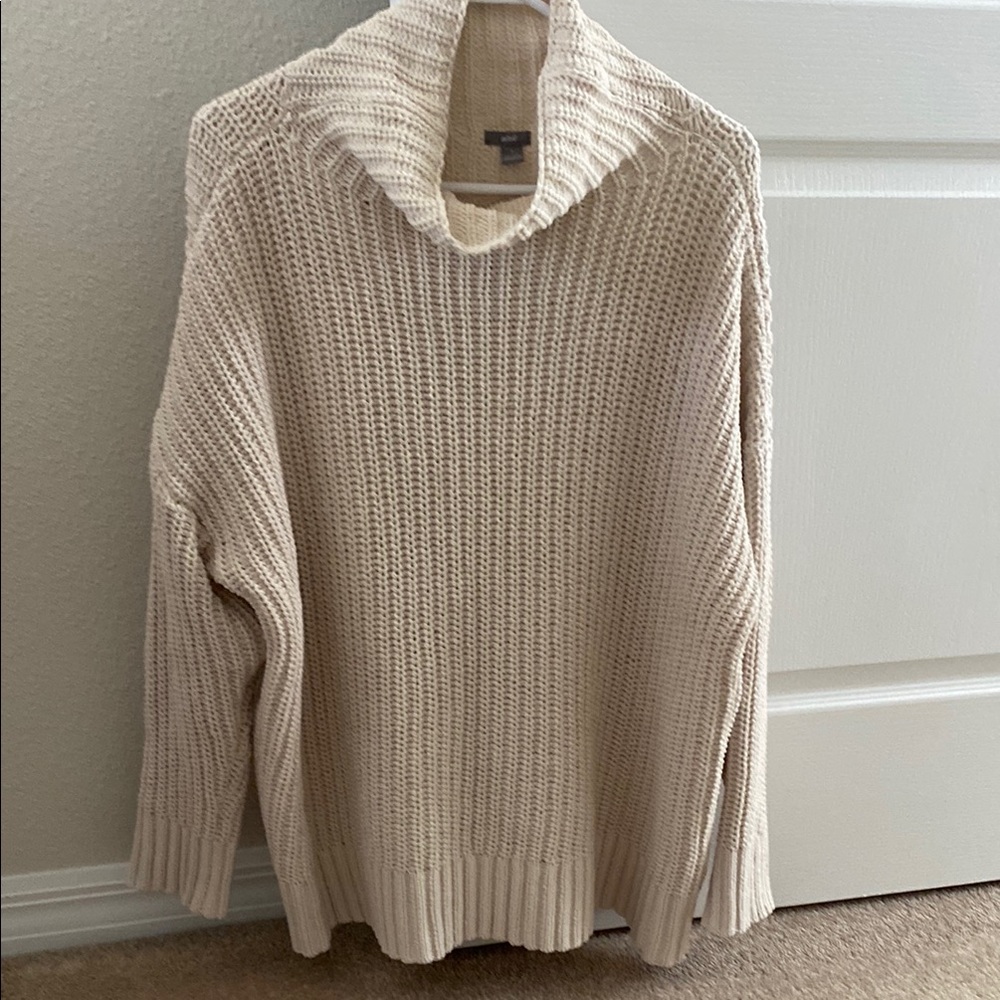 Aerie cream knit turtleneck sweater S